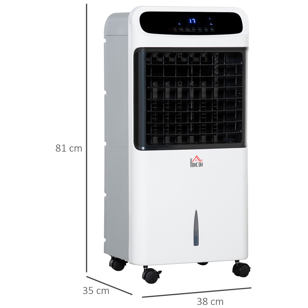 HOMCOM White and Black Evaporative Cooler 12L Image 5