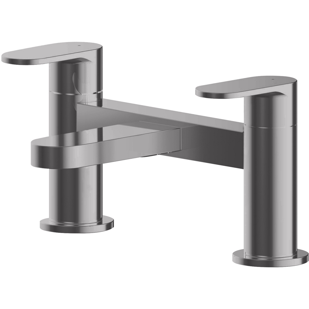 nuie Brushed Pewter Bath Filler Image 1