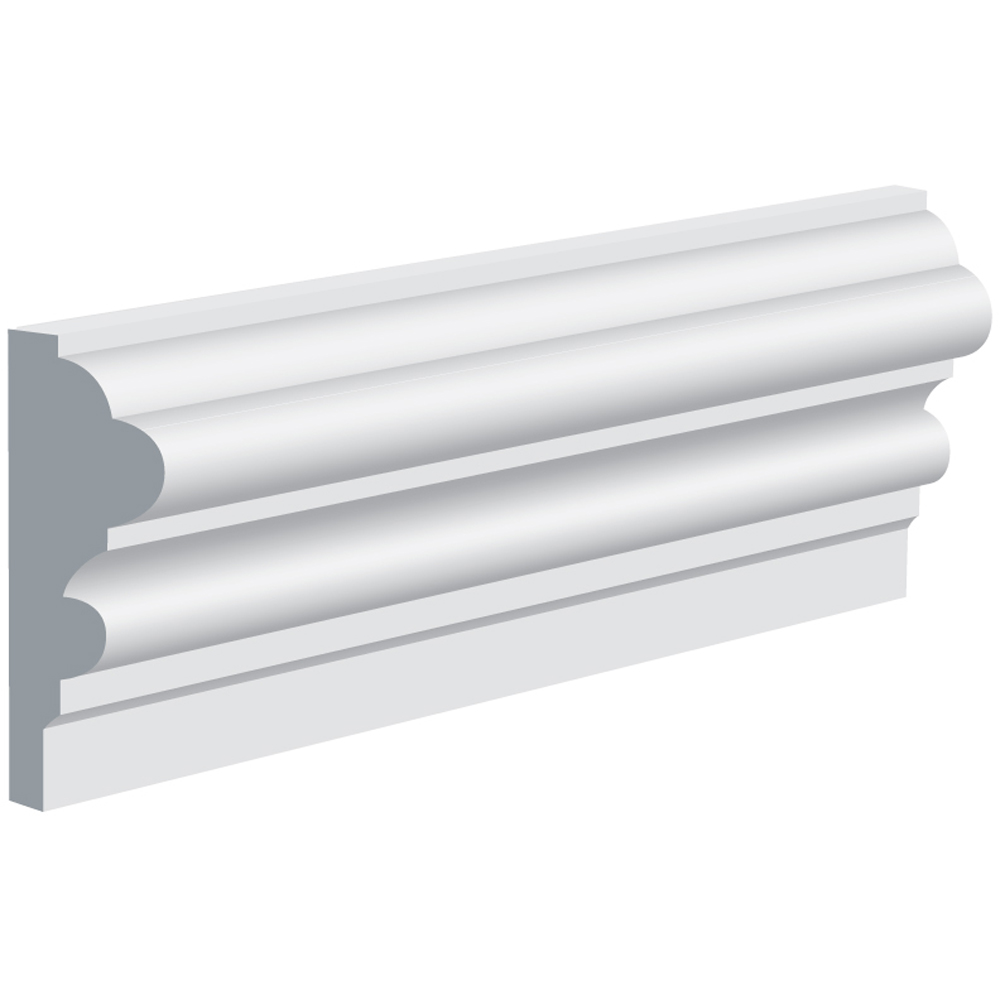 National Skirting White Primed Dado Rail 18mm 57 x 2300mm Image 1