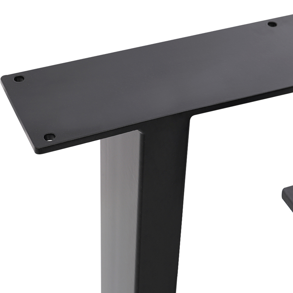Living and Home 2 Pack Black Industrial Anti-Slip Iron Table Leg 35 x 7 x 40cm Image 5