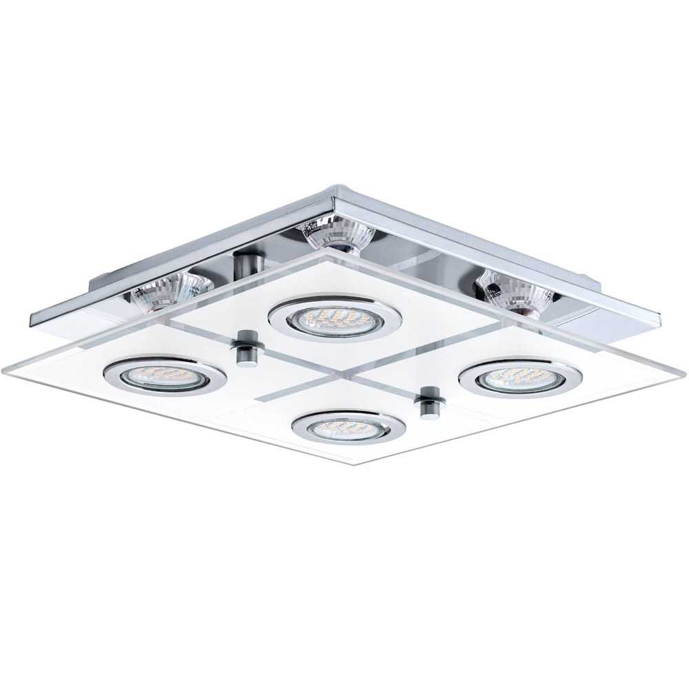 EGLO Cabo 4 Light LED Chrome Ceiling Light Image 1