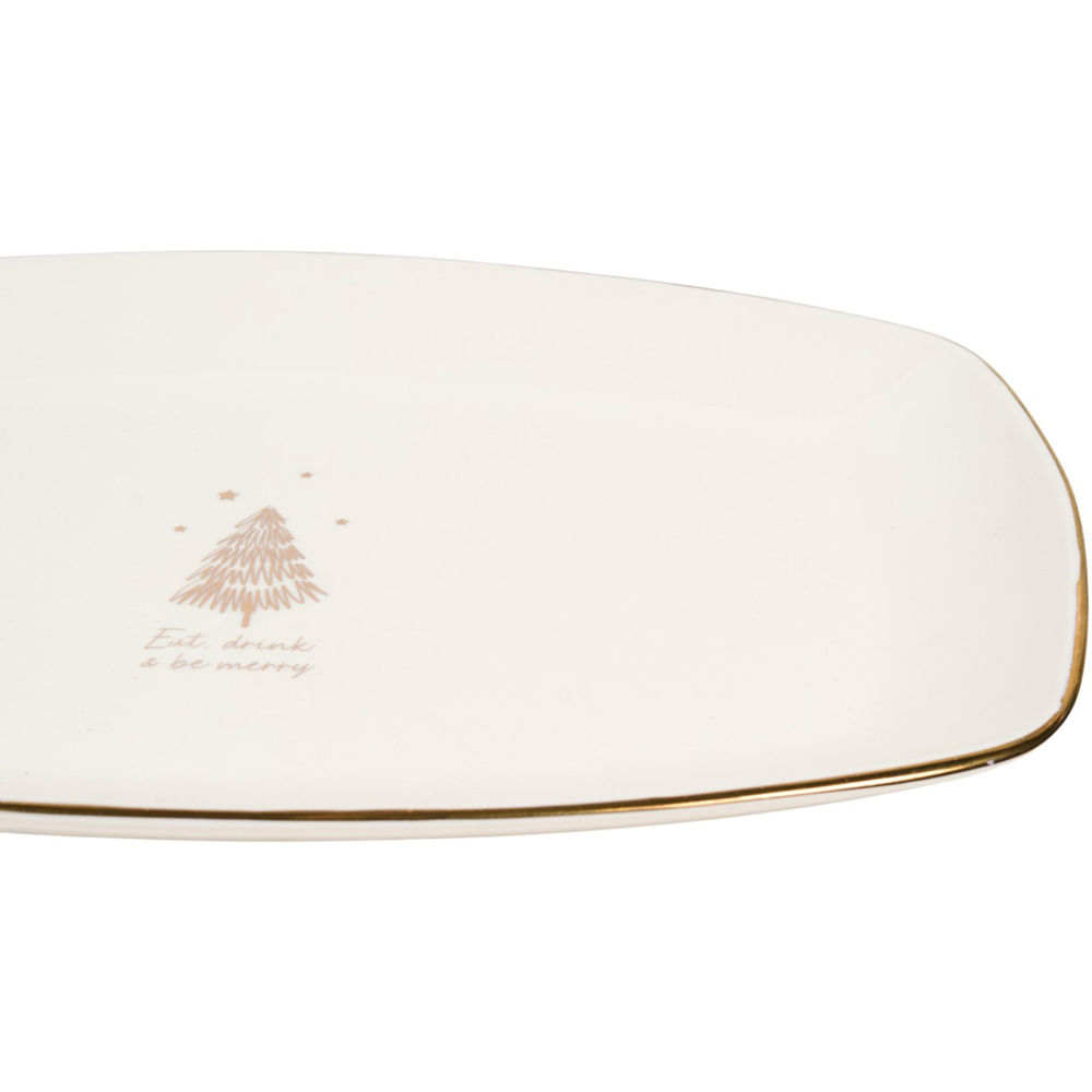 Gold Spruce Large Serving Platter White Image 2