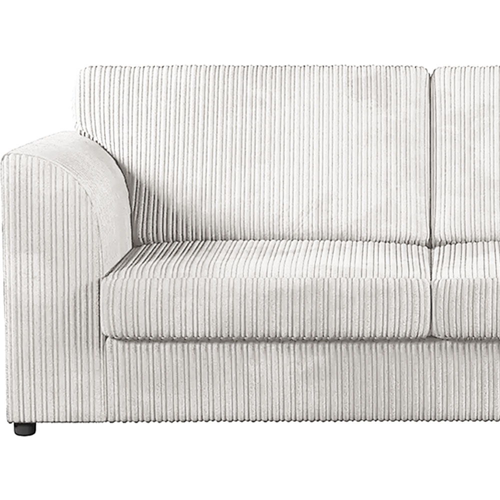 Luxor 6 Seater Silver Jumbo Cord Full Back Sofa Suite Image 3