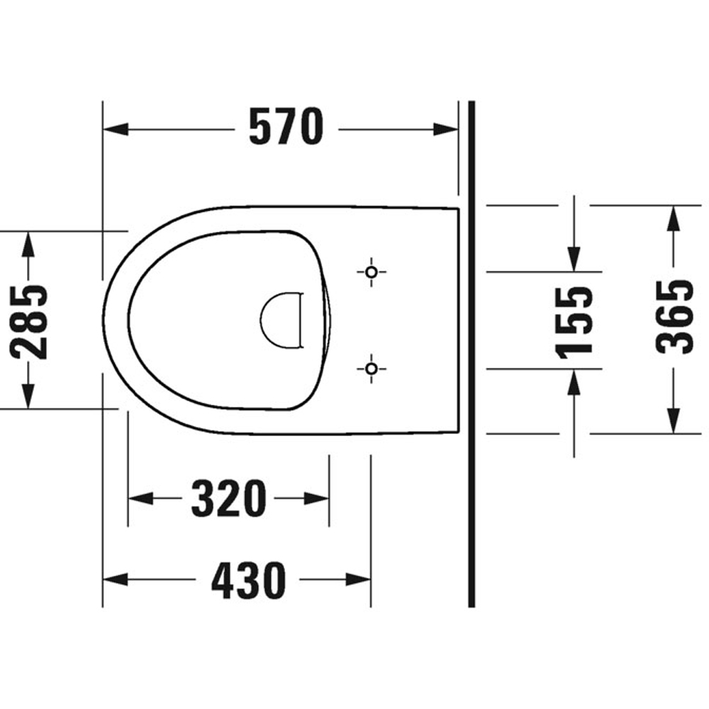 Duravit No.1 White High Gloss Floor Standing Toilet 570 x 365mm Image 2