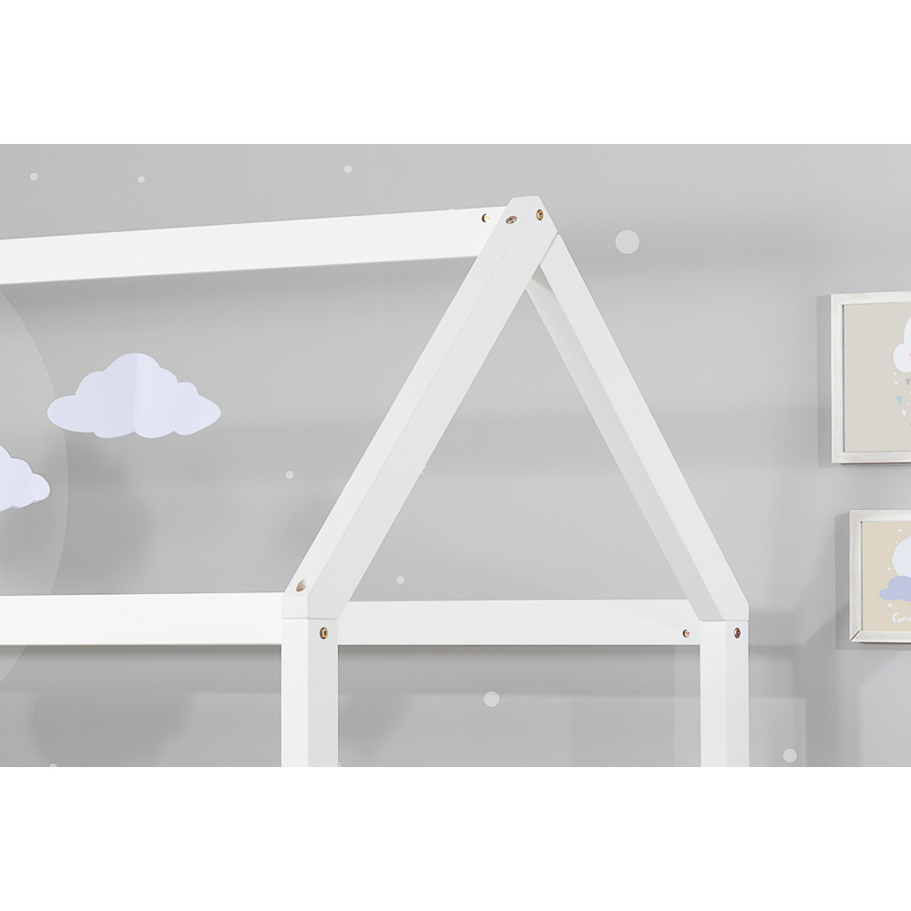 House Single White Bed Frame Image 4
