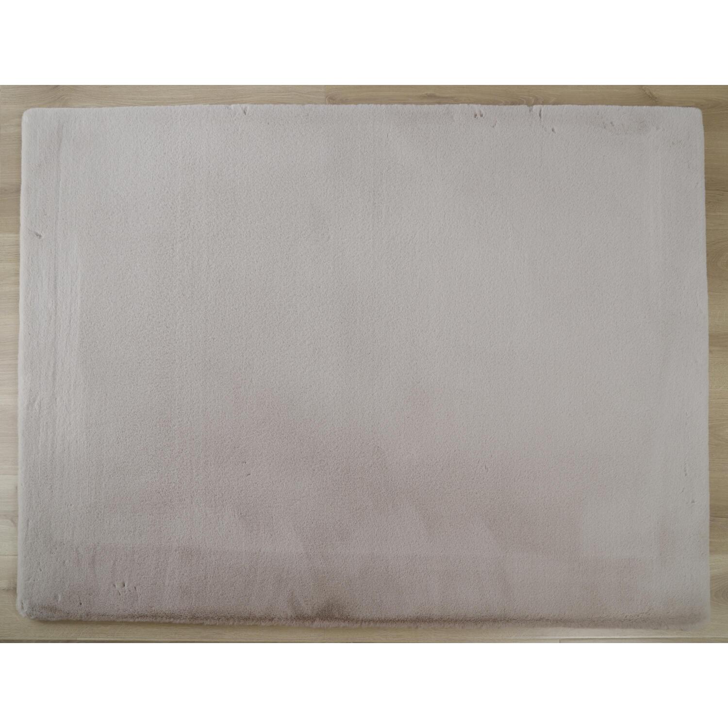 Lux Biscuit Faux Rabbit Fur Rug 150 x 100cm Image 1