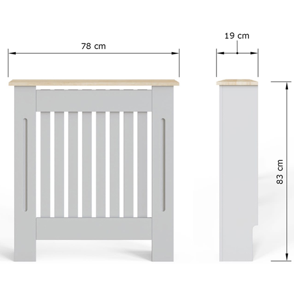 GFW Longslow Sleek Grey Vertical Slat Radiator Cover Small Image 7
