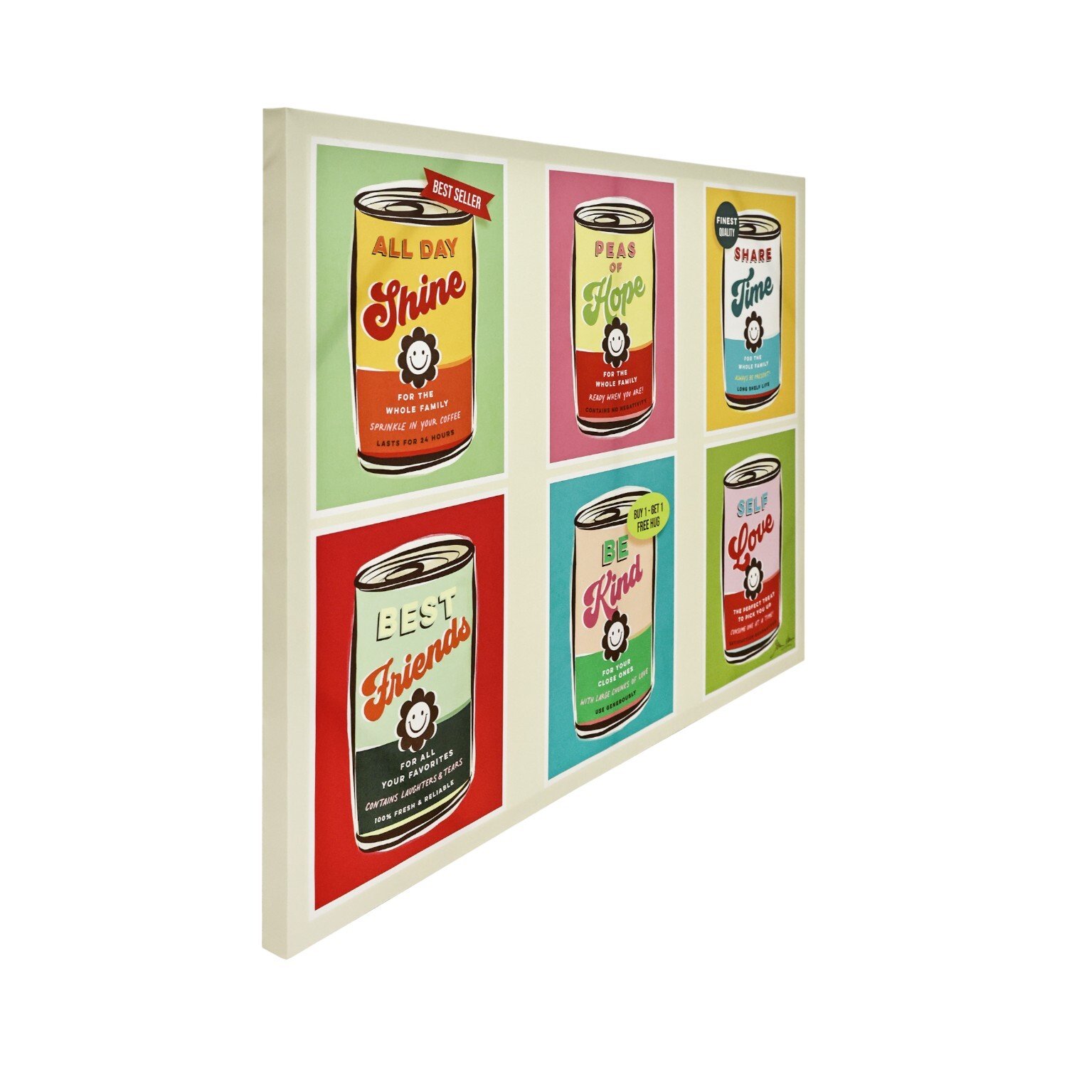 Vari Colourful Sentiment Can Canvas Multicolour Image 3