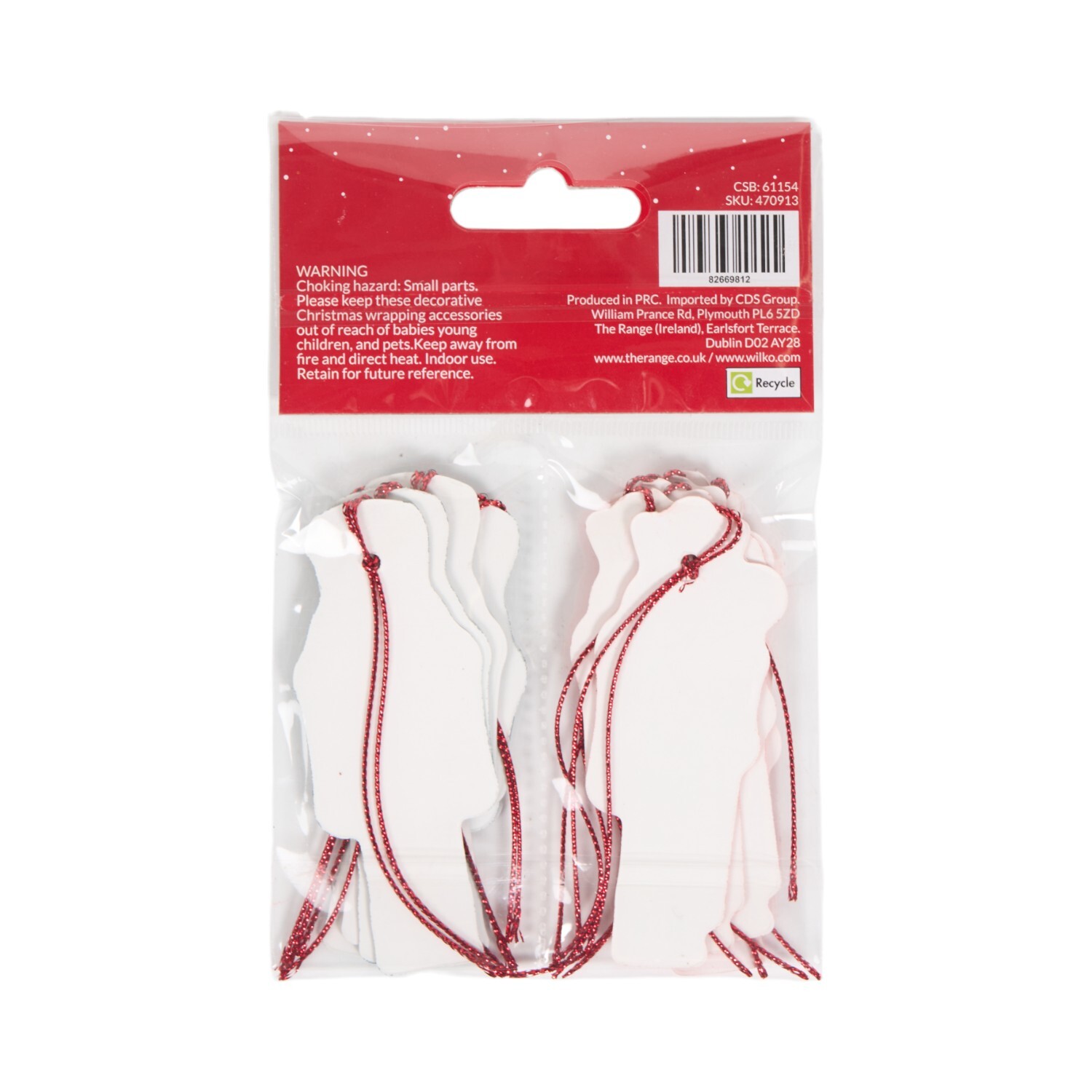 Pack of 12 Nutcracker Gift Tags Red Image 3