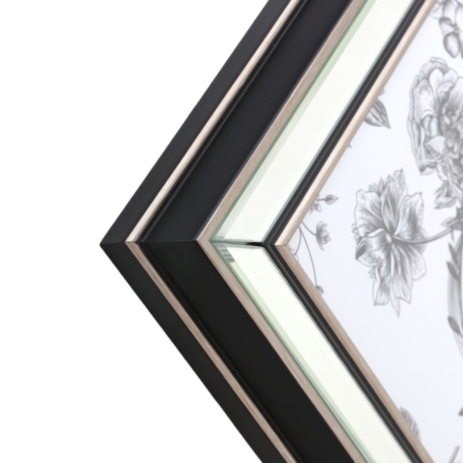 Mode Mirrored Photo Frame Silver 10 x 8in Image 5