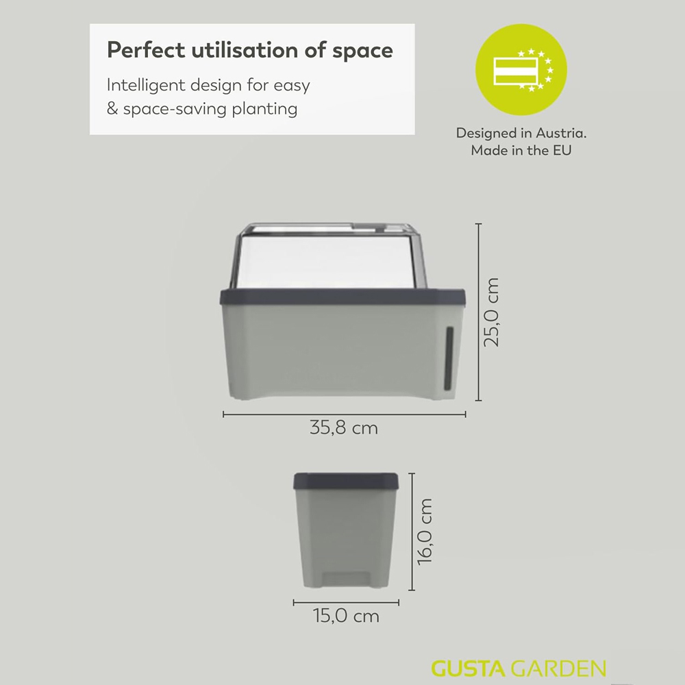 Gusta Garden Harry Herbs 4-in-1 White Herb Pot Image 7