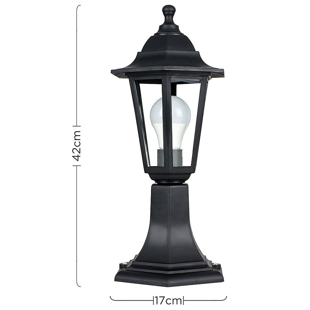 ValueLights Mayfair Black Outdoor Post Topper Light Image 6