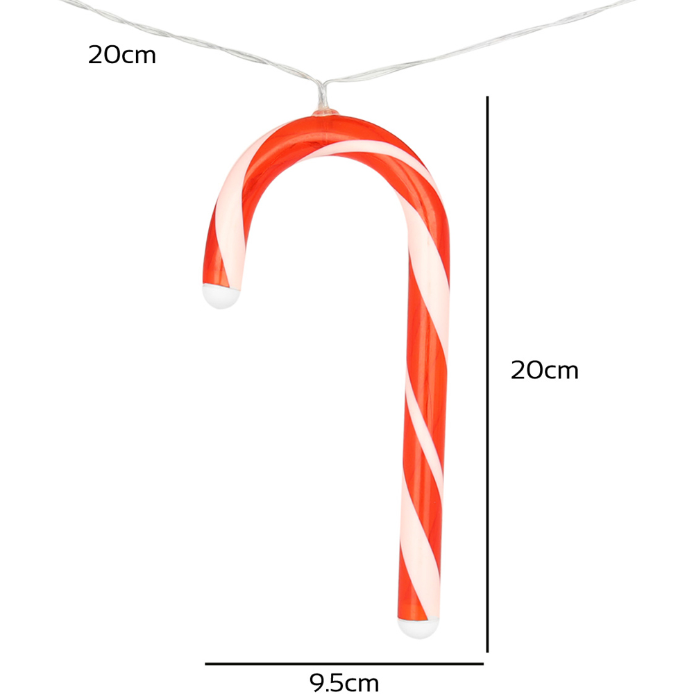 The Christmas Workshop 10 Piece Candy Cane LED String Lights Image 6
