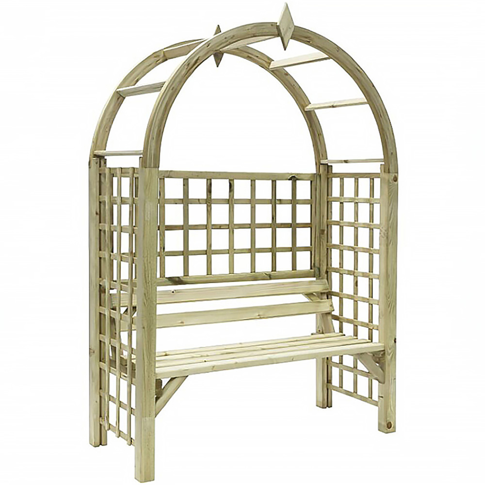 Shire Montebello 2 Seater 4 x 2ft Pressure Treated Arbour Image 2