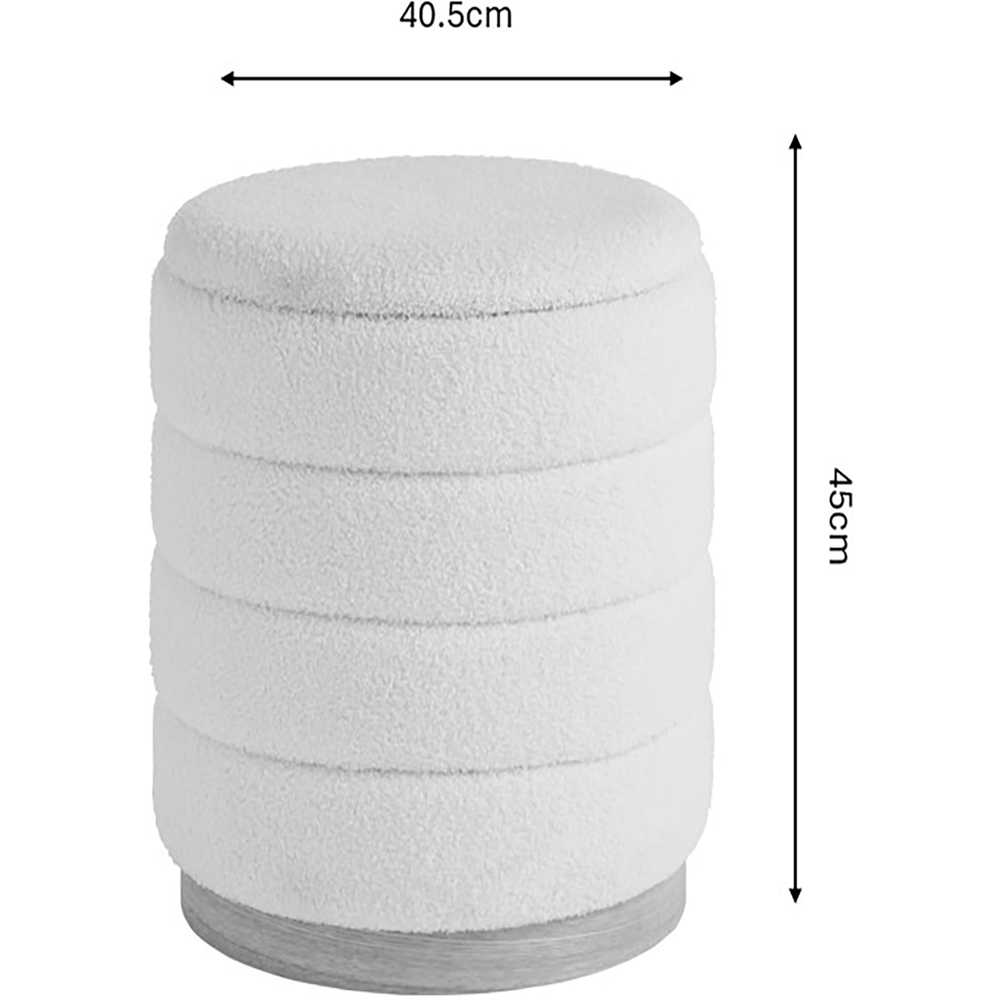 GFW Otis Teddy Boucle Storage Stool Image 7