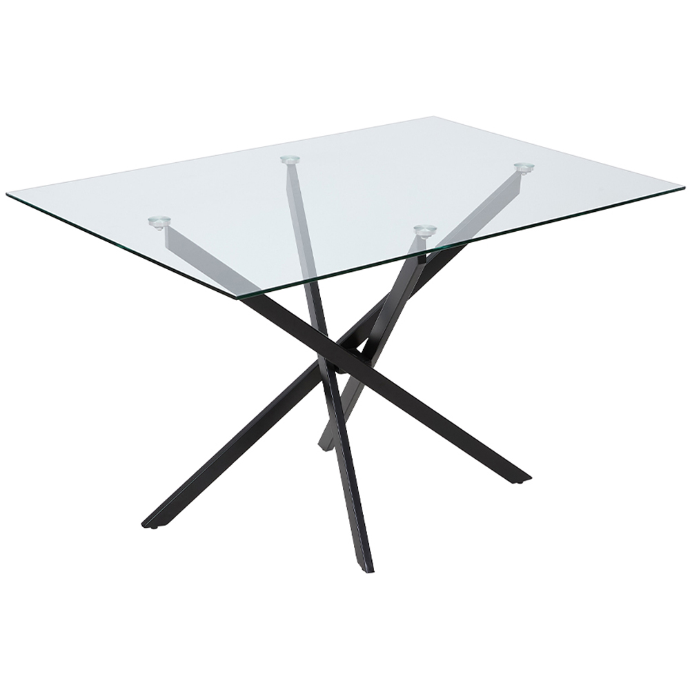 Living and Home 2 Seater Rectangular Glass Dining Table Image 2
