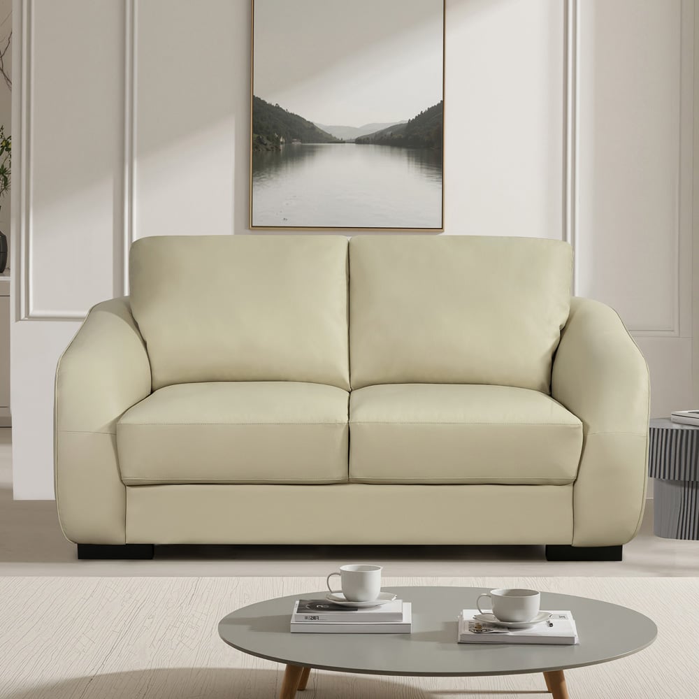 Artemis Home Brandon 2 Seater Cream Bonded Sofa Image 3