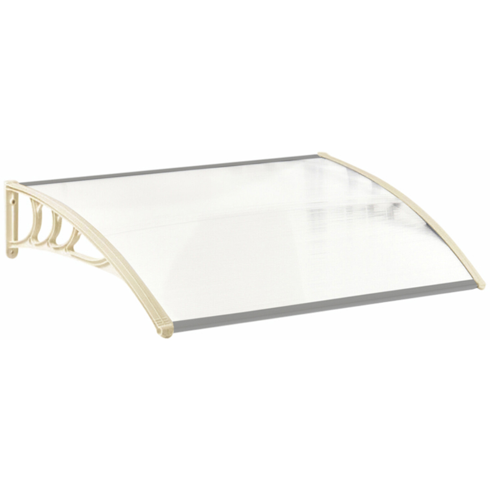 Living and Home White Window and Door Awning Canopy with Brackets 1.2m Image 2