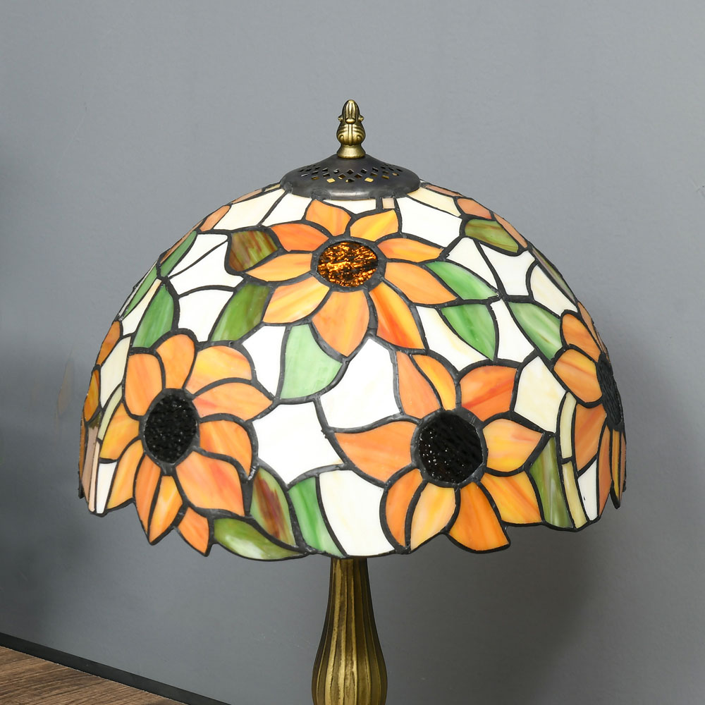 Portland Antique Stained Glass Table Lamp Image 6