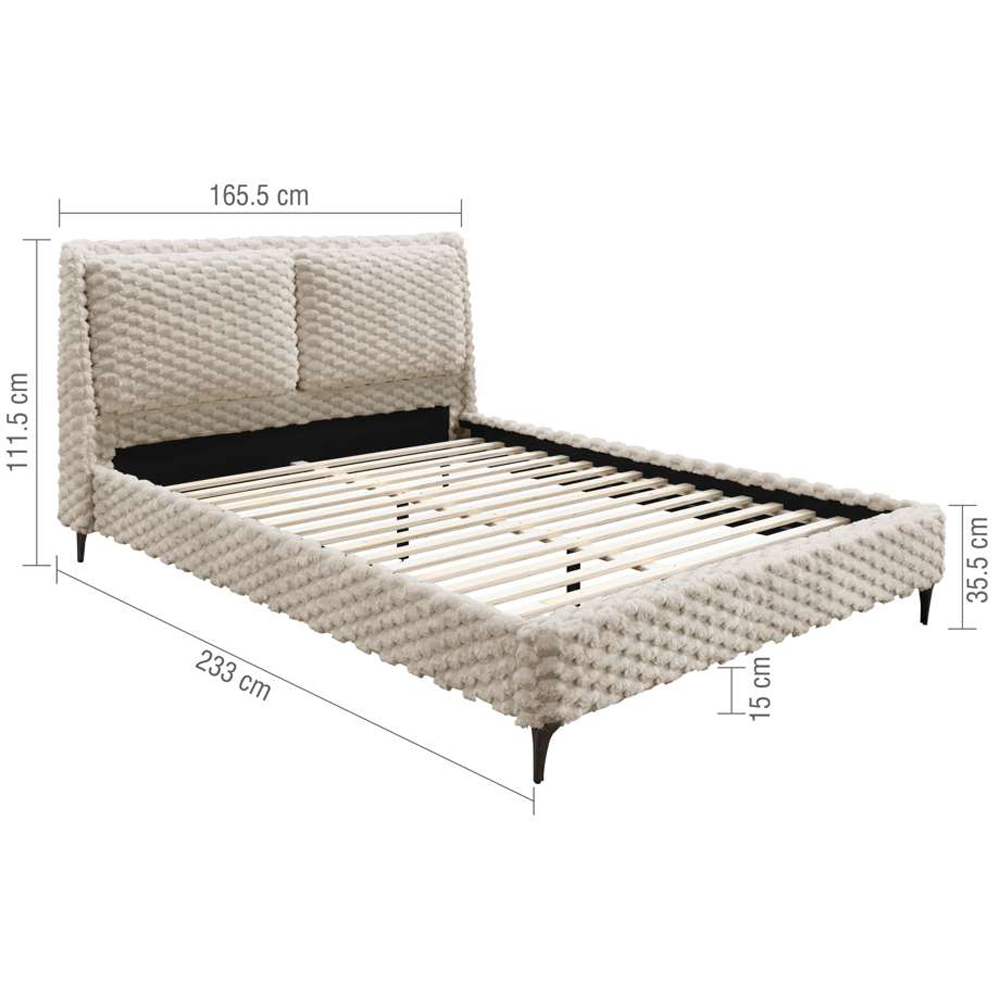 Birlea Tilly King Size Faux Fur Bed Image 9