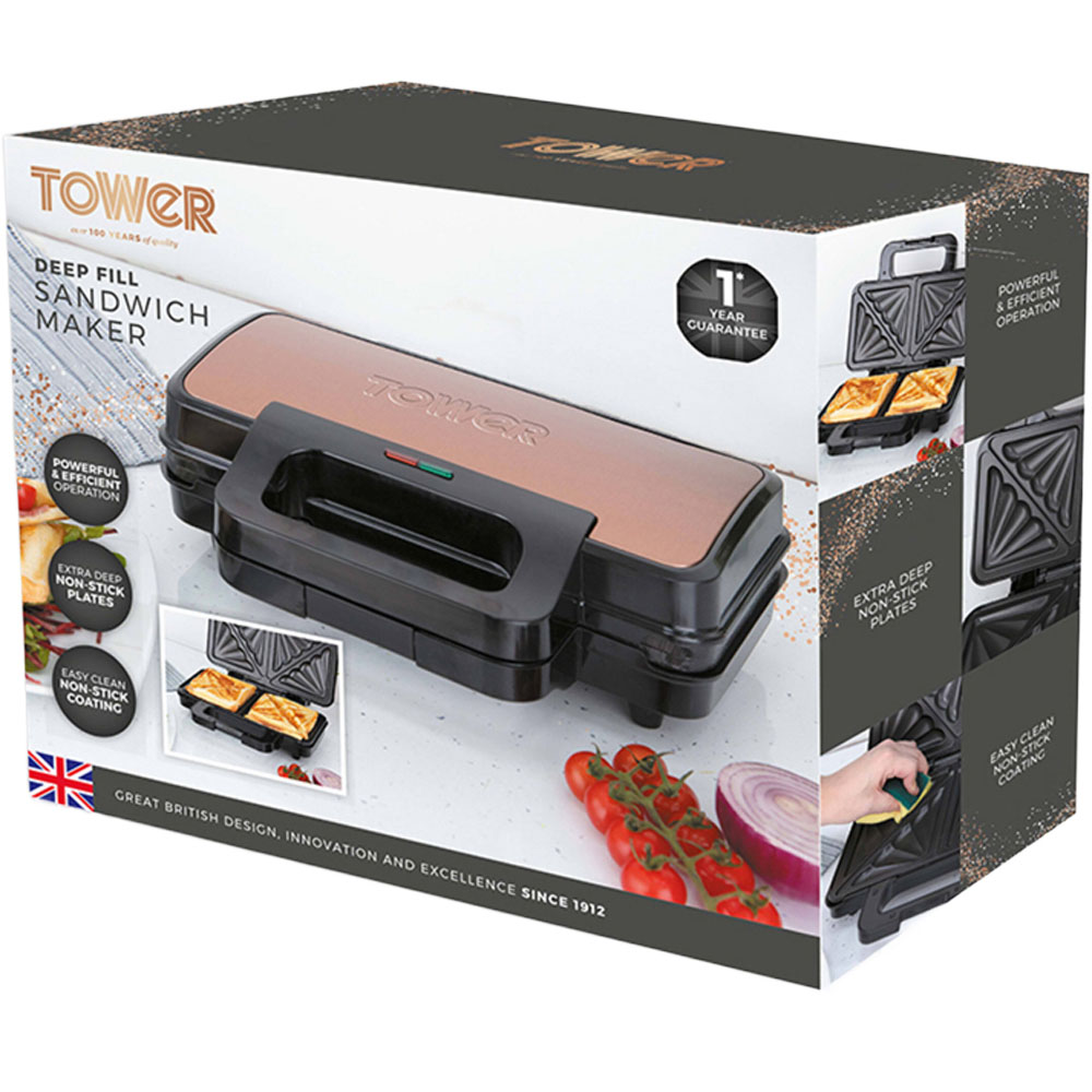 Tower Gold Deep Fill Sandwich Maker Image 5