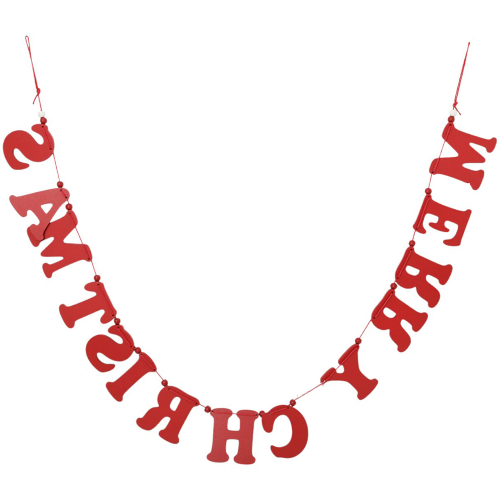 Merry Christmas Garland - Red Image 2