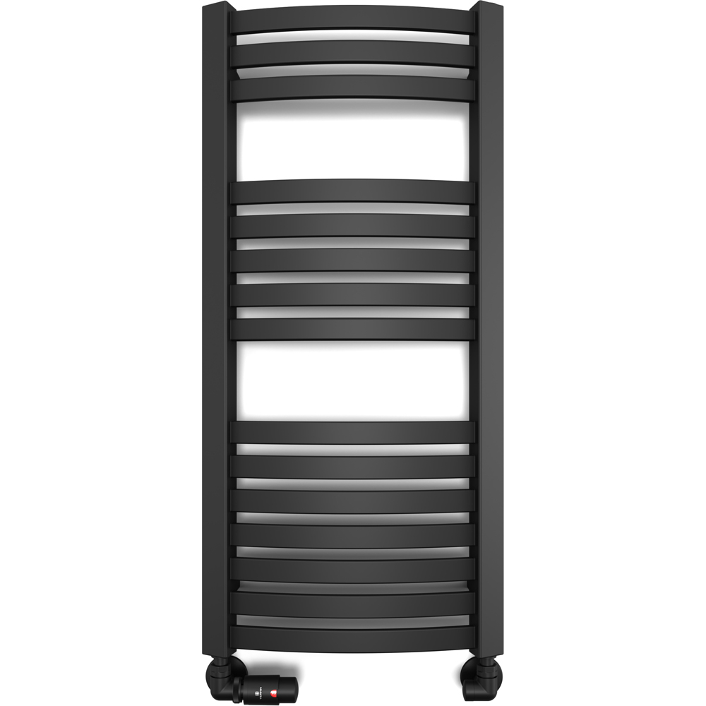 Terma Dexter 1102 BTU Matt Black Electric Heated Towel Rail 860 x 400mm Image 4
