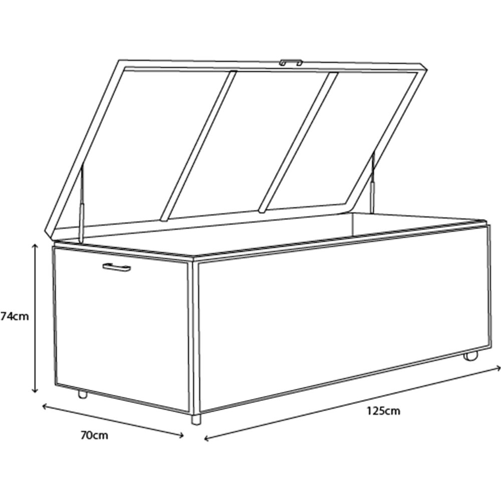 Royce Large Wood Look Outdoor Storage Box Image 9