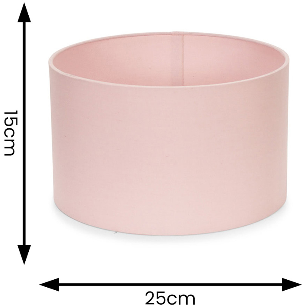ValueLights Reni Blush Pink Ceiling Drum Lamp Shade Small Image 6
