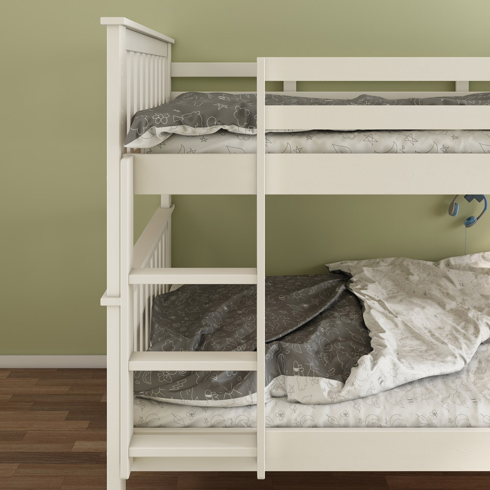 Oslo Quadruple White Bunk Bed with Memory Foam Mattresses Image 4