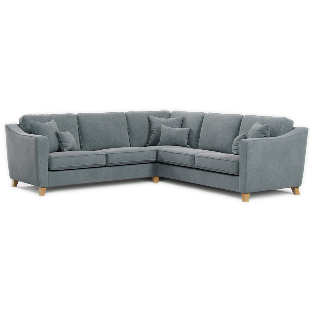 Marlon 4 Seater City Denim Corner Sofa Image 2