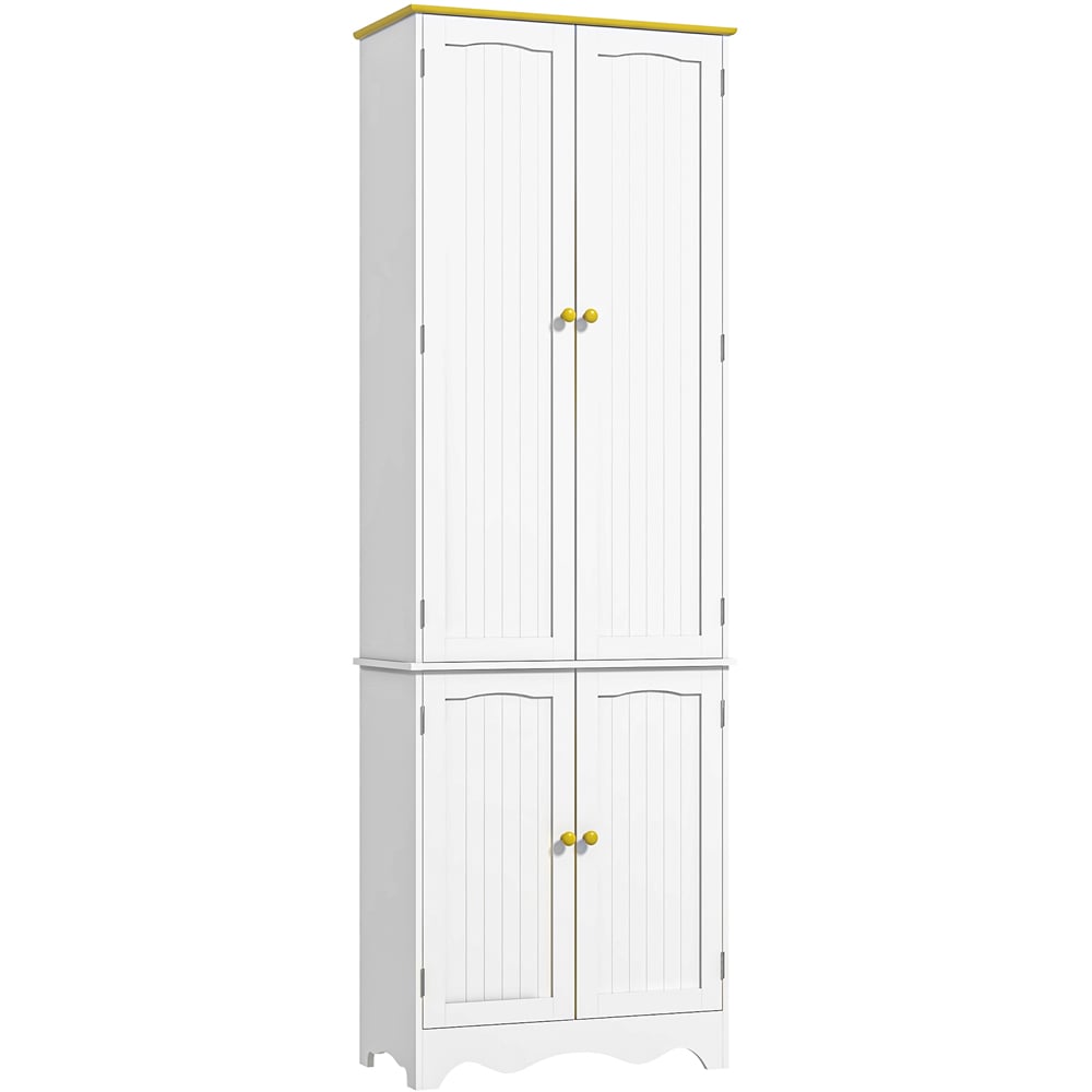 Portland 4 Door White Kitchen Storage Cabinet Image 2