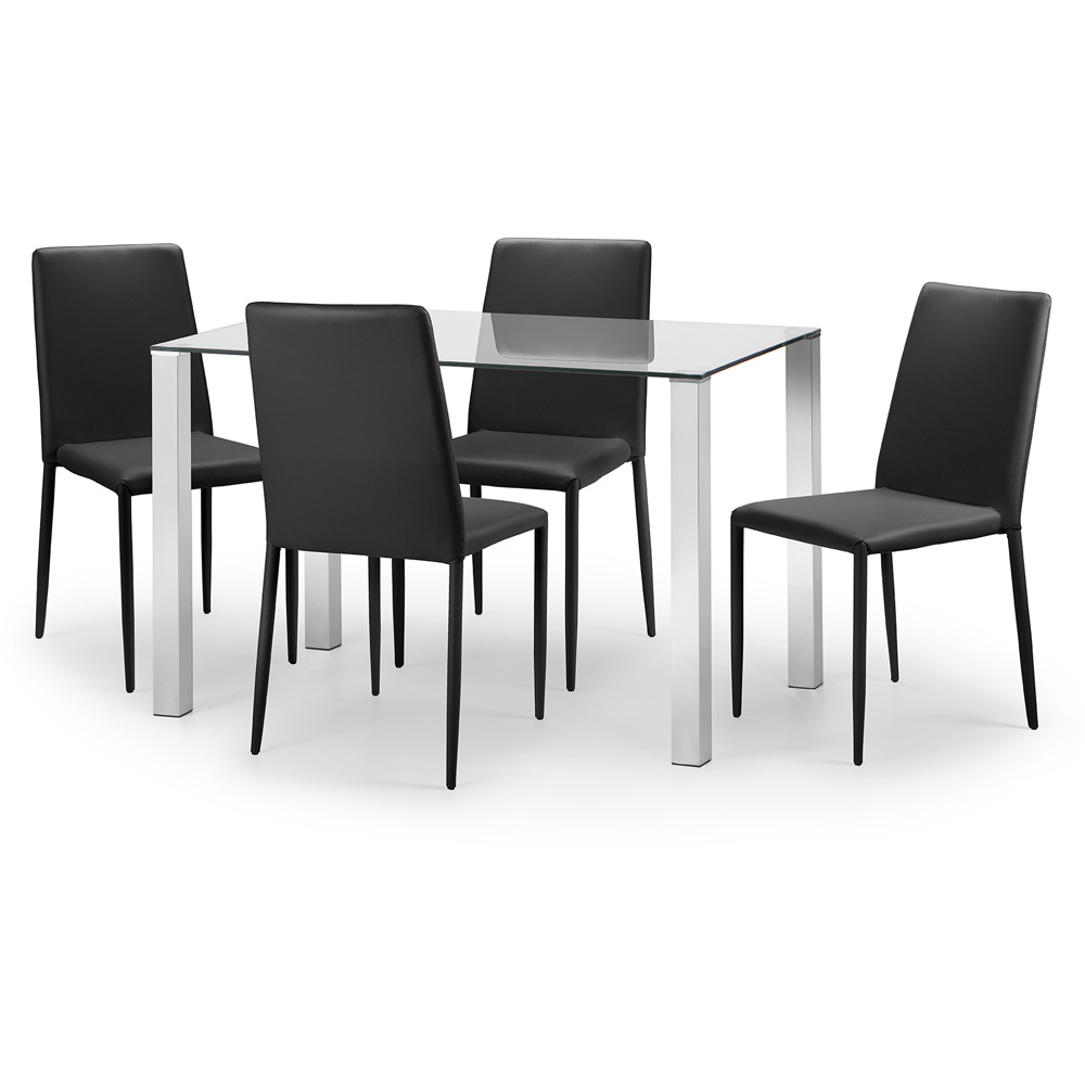Julian Bowen Set of 2 Black Jazz Dining Chairs Image 6