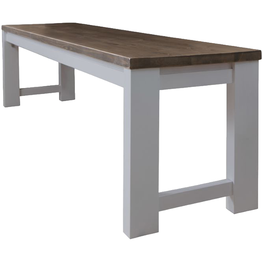 Noa and Nani Hever Grey and Dark Pine Dining Bench Image 2