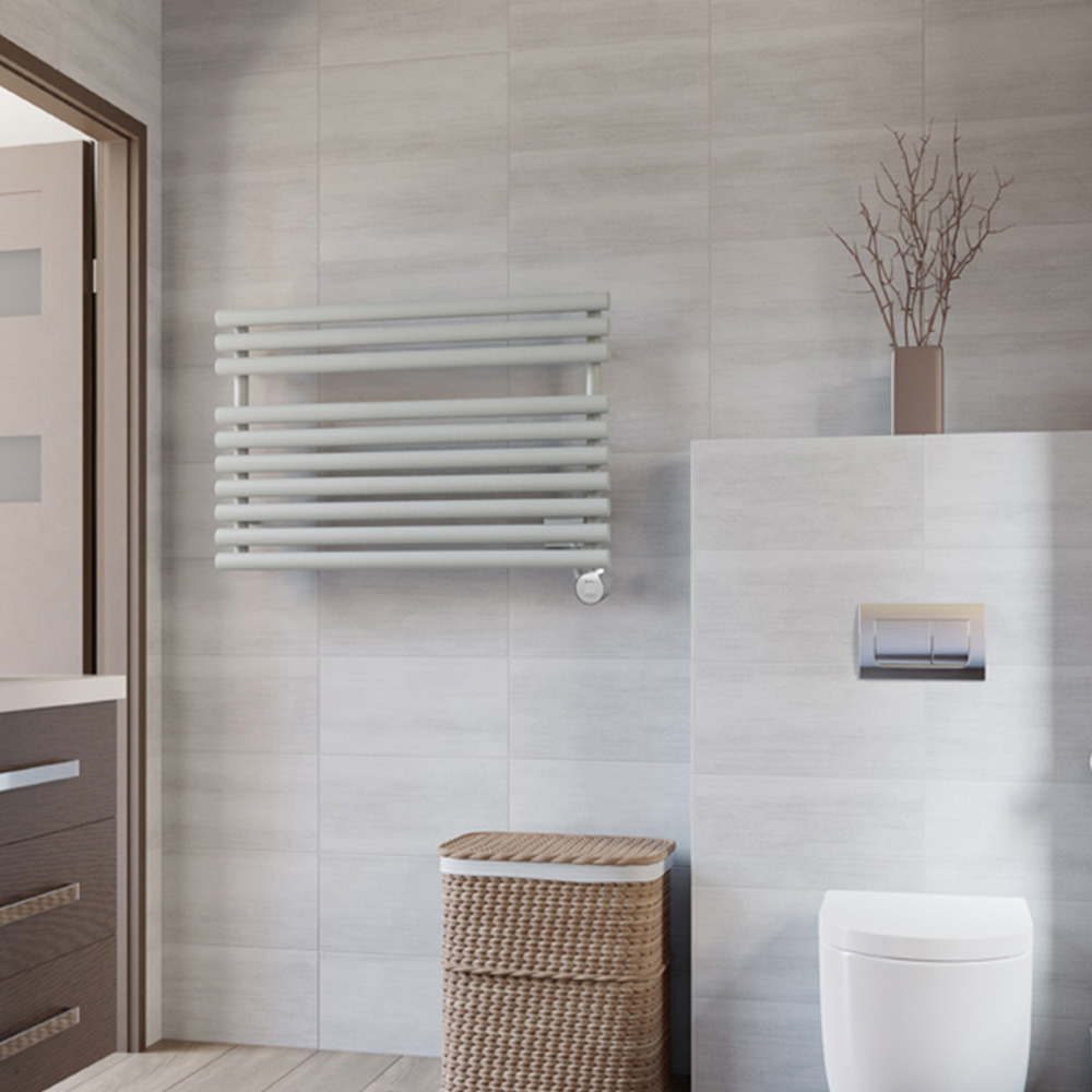 Terma Rolo Towel Salt n Paper Electric Towel Rail with VEO Element Controller 590 x 900mm Image 2