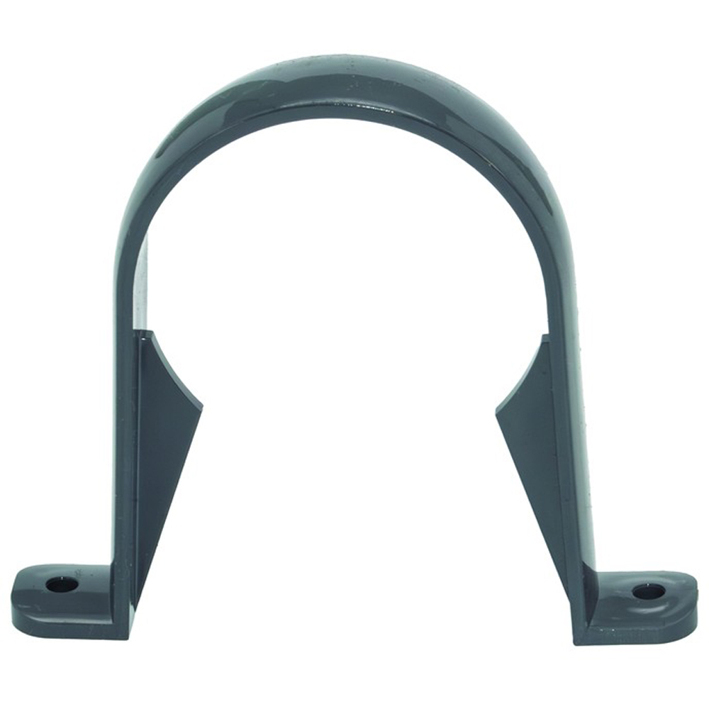 FloPlast Round Downpipe Clip Anthracite Grey 68mm Image 4