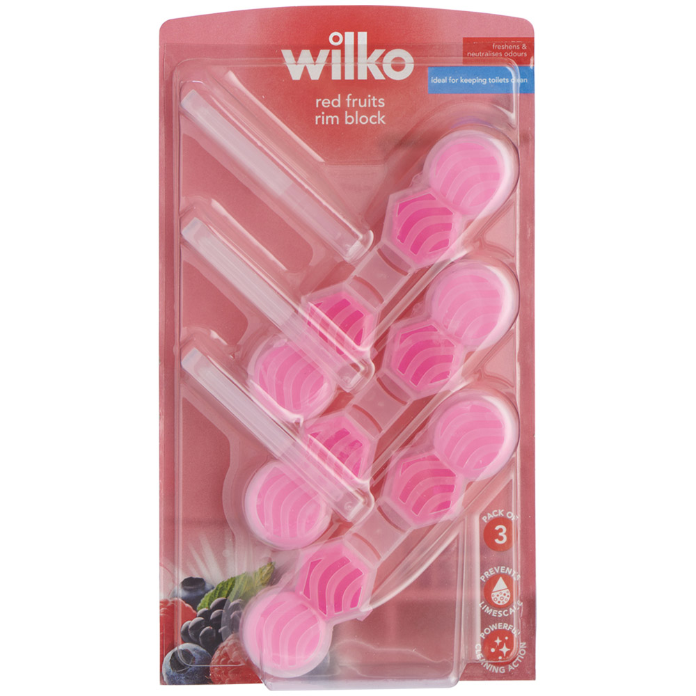 Wilko Flex Red Fruits Rim Block 3 Pack Image 1
