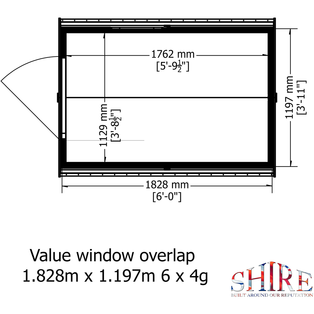 Shire 6 x 4ft Dip Treated Overlap Shed with Window Image 9