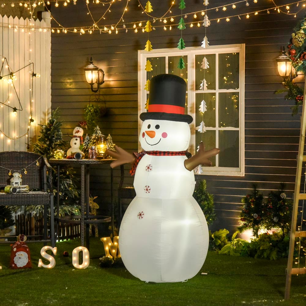 HOMCOM 1.8m LED Snowman Inflatable Image 7
