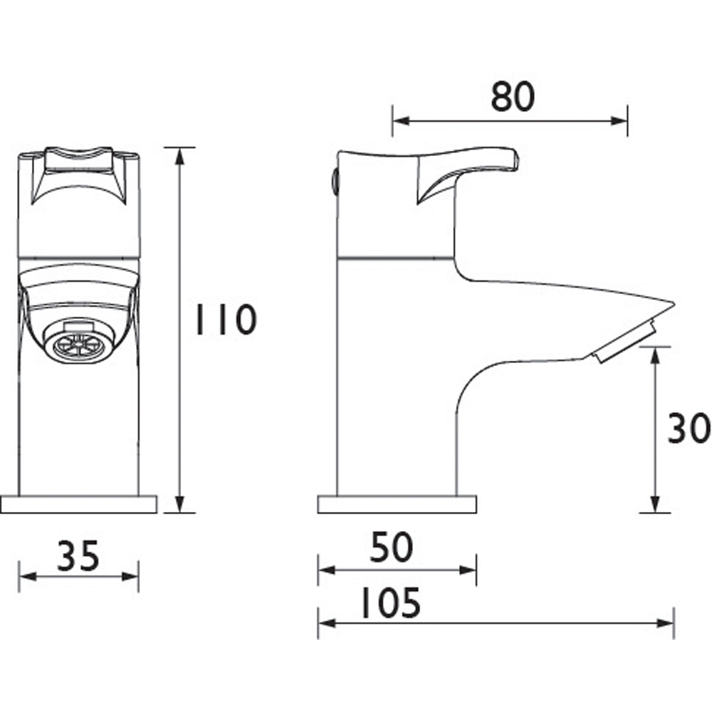 Bristan Capri Chrome Basin Pillar Tap 2 Pack Image 5