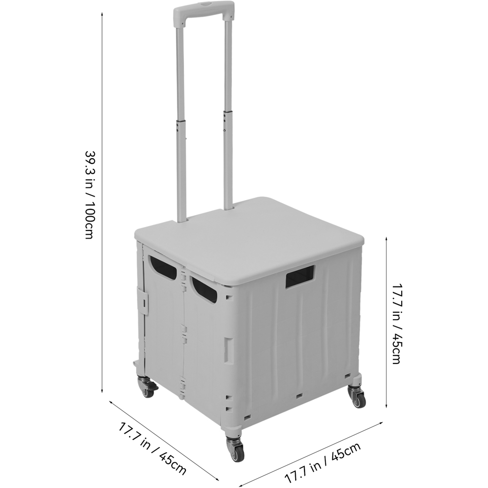 Living and Home 65L Grey Folding Shopping Trolley Image 8