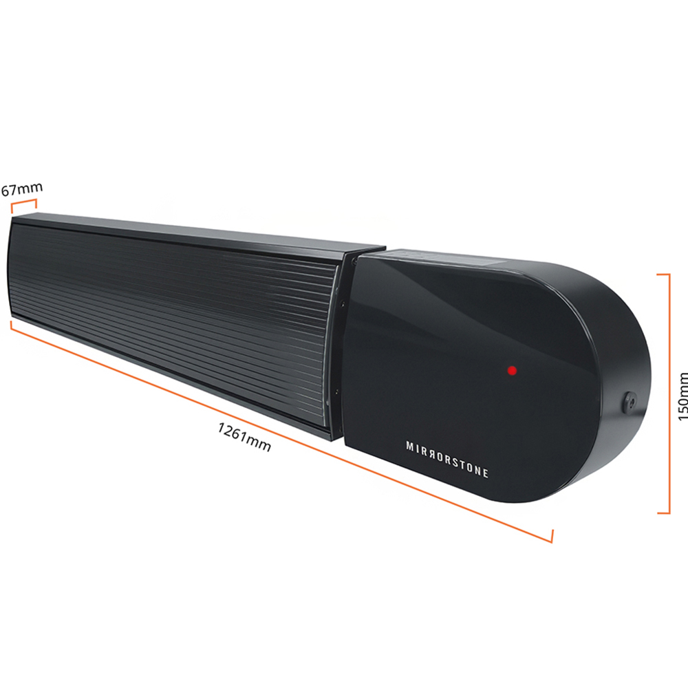Mirrorstone Ionis Black Infrared Bar Heater 1800W Image 9