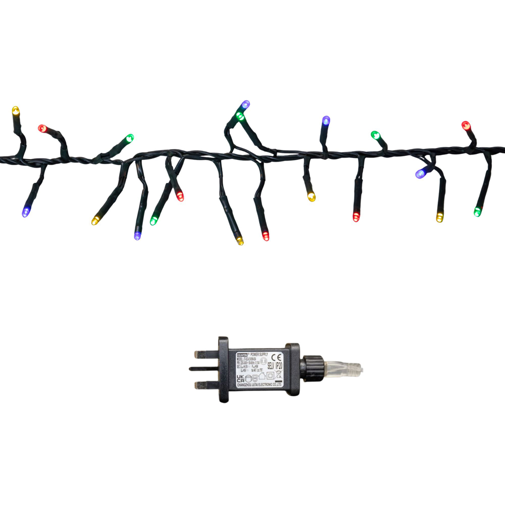 Samuel Alexander 1440 Multi Coloured LED Christmas Cluster Light 18.5m Image 2