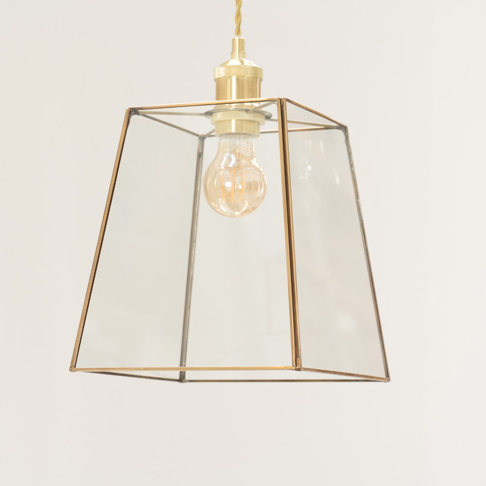 ValueLights Susie 2 Pack Gold Glass Pendant Shade Image 3
