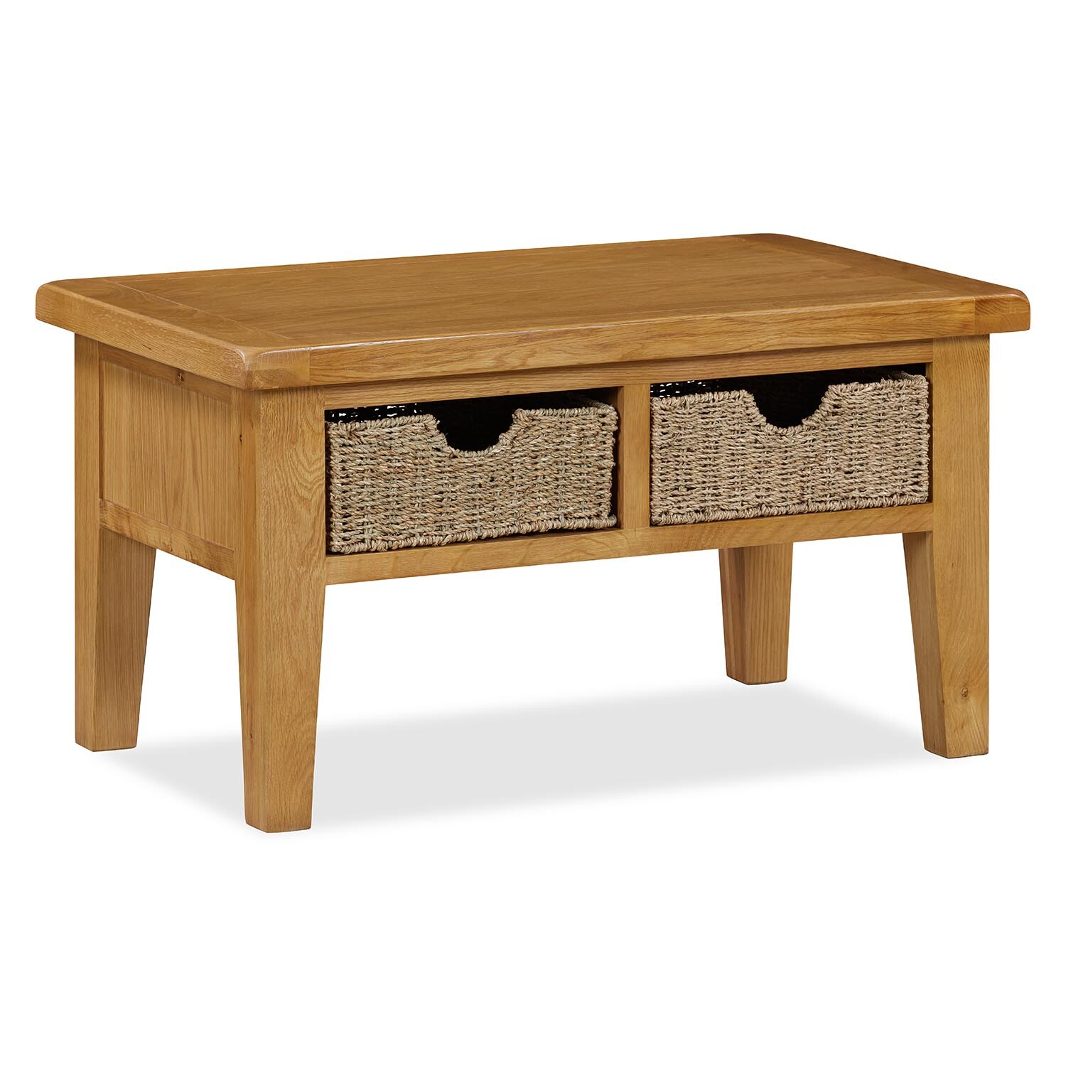 Kinsale 2 Baskets Oak Coffee Table Image 2