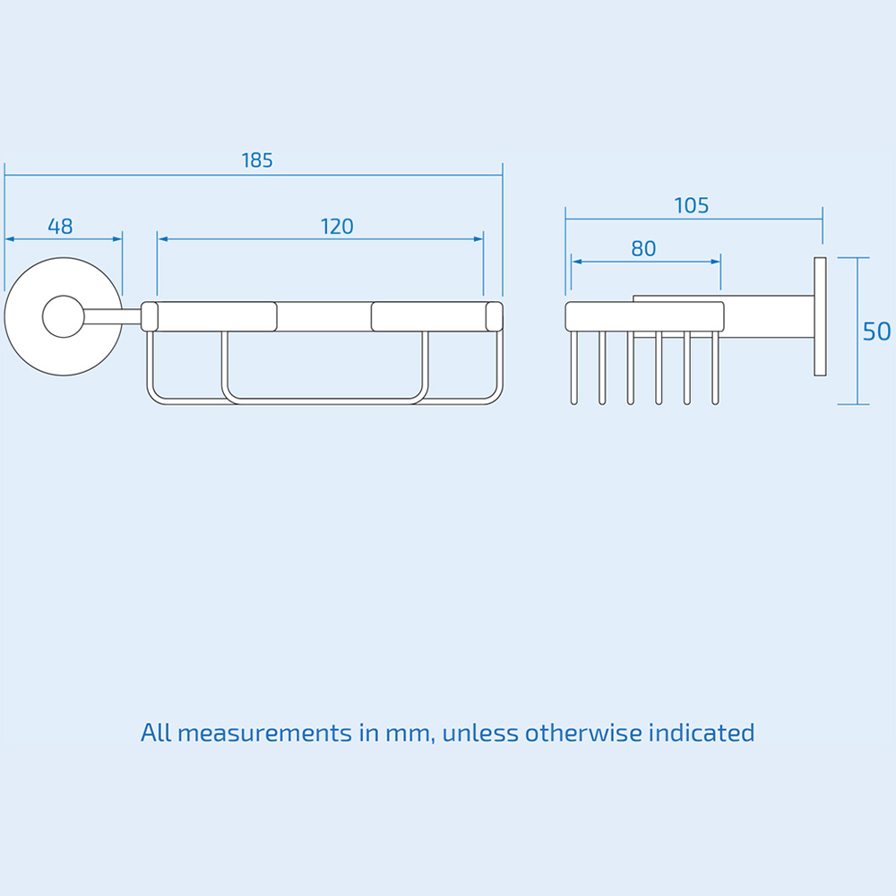 Nes Home Chrome Square Soap Dish with Holder Image 3