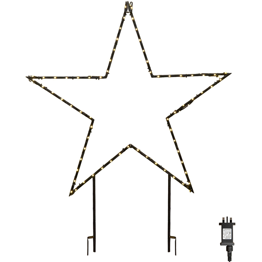 Samuel Alexander 136 Warm White LED Dewdrop Metal Christmas Star with Stake Image 2