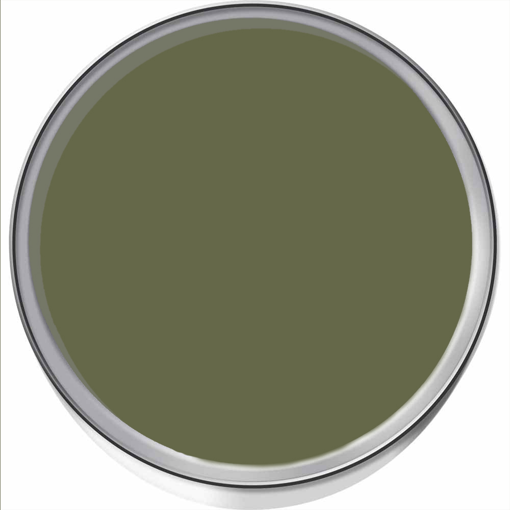 Hemway Dark Moss Green Furniture and Walls Matt Chalk Paint 1L Image 3