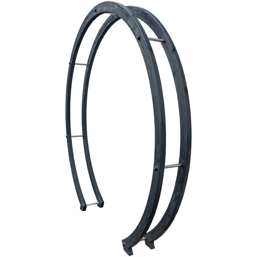 Shire 8 x 8ft Black Free Standing Flower Circle Arch with Bold Down Bracket Image 3