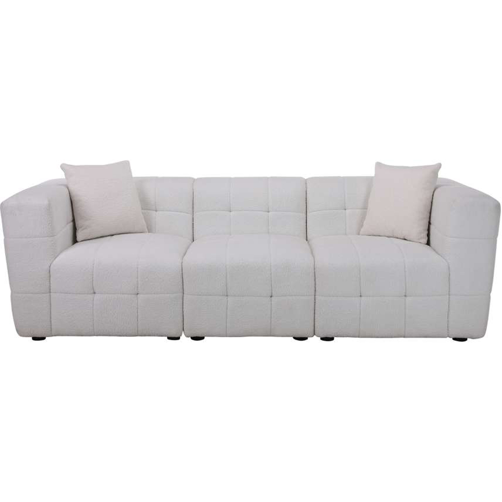 Birlea Milo 3 Seater White Sofa Image 3
